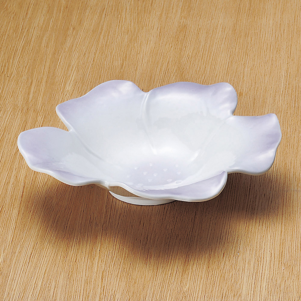 紫吹花びら皿 陶雅 紫吹花びら皿 陶雅